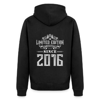 Édition limitée 2016 - Veste à capuche bio Premium Unisexe - noir - Dos - Nico (187cm)