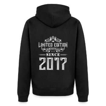 Édition limitée 2017 - Veste à capuche bio Premium Unisexe - noir - Dos - Nico (187cm)