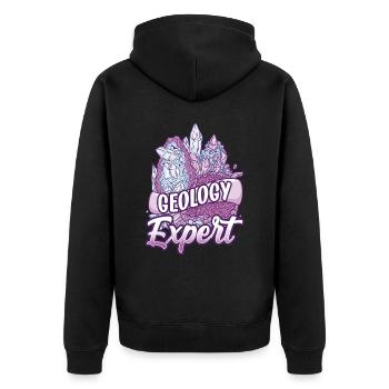Geology Expert Profession Geologist Geology Student - Unisex Premium Organic Zip Hoodie - black - Back - Nico (187cm)