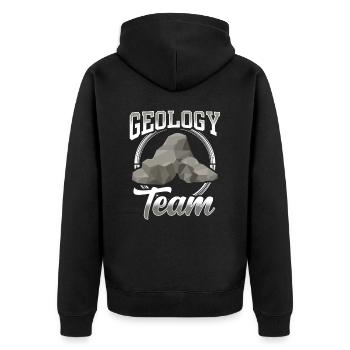 Geology Team Profession Geologist Geology Student - Unisex Premium Organic Zip Hoodie - black - Back - Nico (187cm)