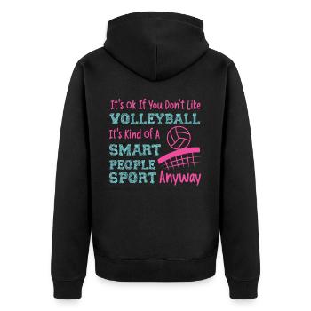 Équipe de volley-ball C’est ok si - Veste à capuche bio Premium Unisexe - noir - Dos - Nico (187cm)