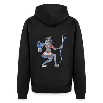 Tlaloc Aztec Rain Dieu Aztèque Nahu - Veste à capuche bio Premium Unisexe - noir - Dos - Nico (187cm)