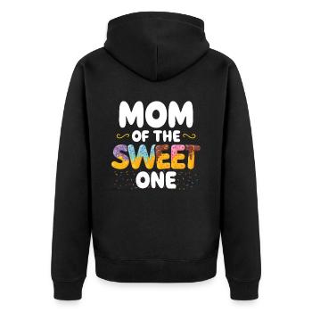 Mère de douceur A | Famille correspondante - Veste à capuche bio Premium Unisexe - noir - Dos - Nico (187cm)