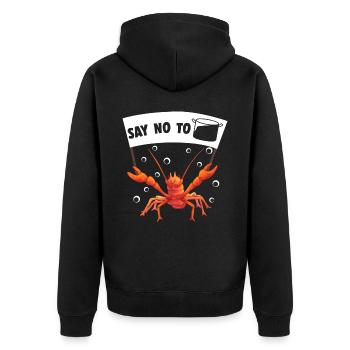 Lustige Krebse Kochen Flusskrebs Hummer - Unisex Premium Bio Zip Hoodie - Schwarz - Hinten - Nico (187cm)