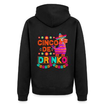 Pinata Cinco De Mayo Celebrate Drink - Unisex Premium Organic Zip Hoodie - black - Back - Nico (187cm)