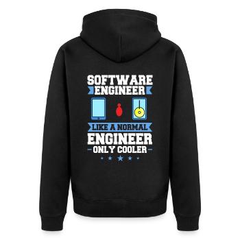 Génie logiciel Ingénieur en génie logiciel - Veste à capuche bio Premium Unisexe - noir - Dos - Nico (187cm)