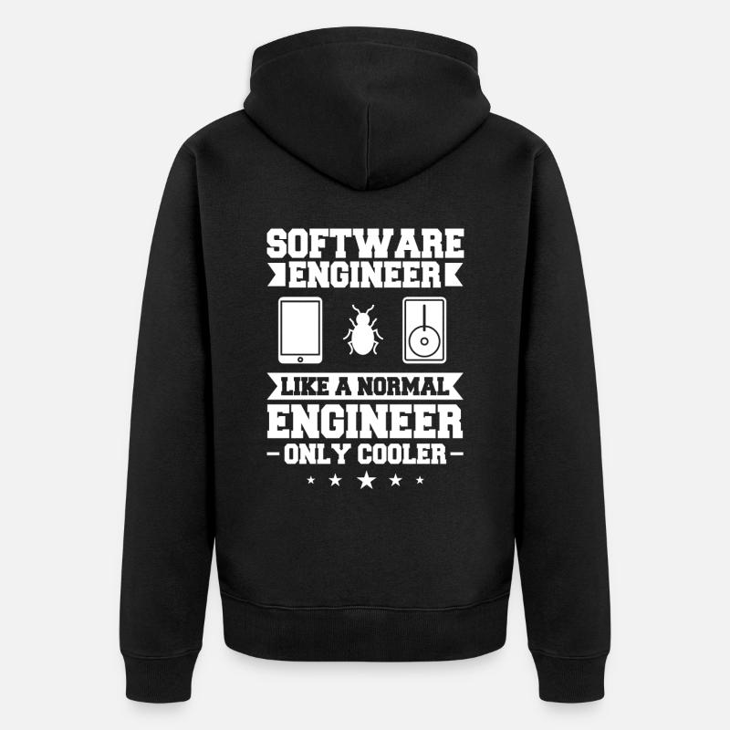 Software Engineering Softwaretechnik Ingenieur - Unisex Premium Bio Zip Hoodie - Schwarz