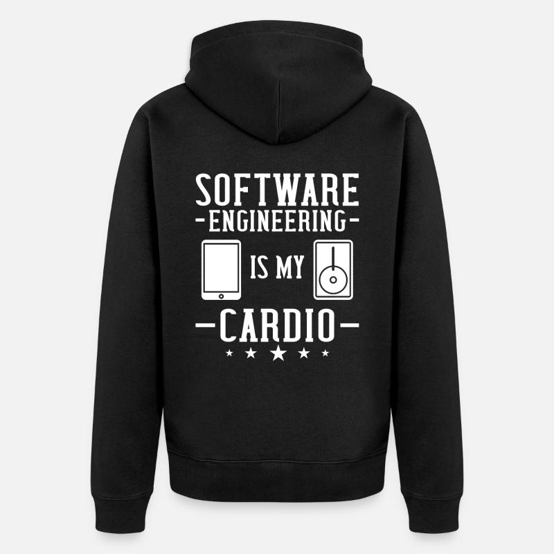 Software Engineering Softwaretechnik Ingenieur - Unisex Premium Bio Zip Hoodie - Schwarz