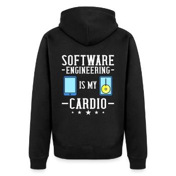 Génie logiciel Ingénieur en génie logiciel - Veste à capuche bio Premium Unisexe - noir - Dos - Nico (187cm)