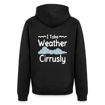 Météorologue Météo Climat Prévisions Météo - Veste à capuche bio Premium Unisexe - noir - Dos - Nico (187cm)