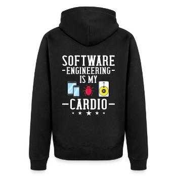 Génie logiciel Ingénieur en génie logiciel - Veste à capuche bio Premium Unisexe - noir - Dos - Nico (187cm)