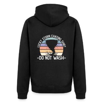 Météorologue tempête Météo Climat Prévisions météo - Veste à capuche bio Premium Unisexe - noir - Dos - Nico (187cm)