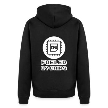Programmer Coder Software Developer - Unisex Premium Organic Zip Hoodie - black - Back - Nico (187cm)
