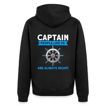 Amateurs de bateau Capitaine de bateau Capitaines - Veste à capuche bio Premium Unisexe - noir - Dos - Nico (187cm)