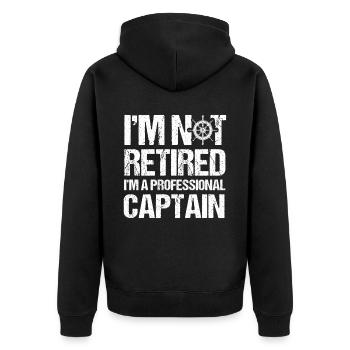 Capitaines de bateau à la retraite - Veste à capuche bio Premium Unisexe - noir - Dos - Nico (187cm)