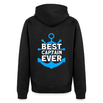 Boat Lovers Boat Captain Captain Captains - Unisex Premium Organic Zip Hoodie - black - Back - Nico (187cm)