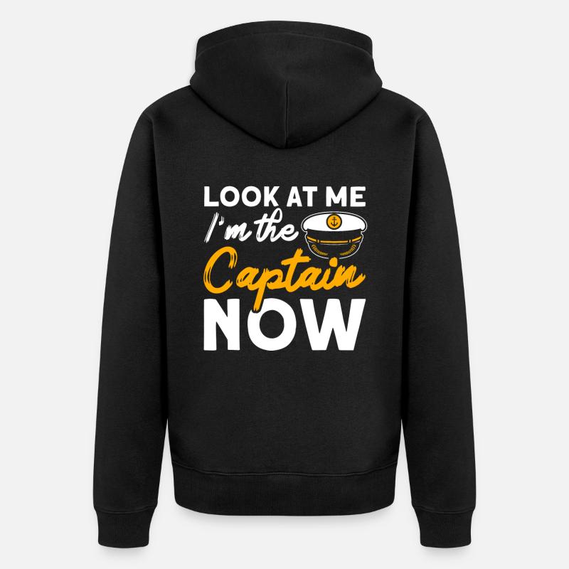 Amateurs de bateau Capitaine de bateau Capitaine Capitaines - Veste à capuche bio Premium Unisexe - noir