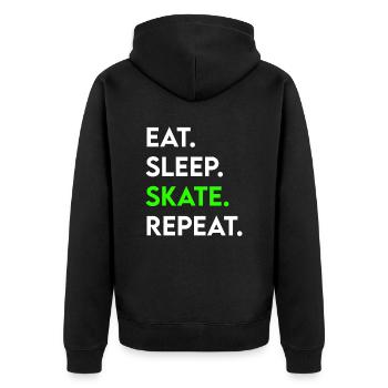 manger le sommeil skate répéter - Veste à capuche bio Premium Unisexe - noir - Dos - Nico (187cm)