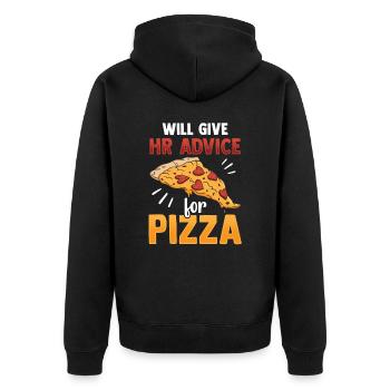 Donnez vos conseils pour pizza Ressources humaines personnelles - Veste à capuche bio Premium Unisexe - noir - Dos - Nico (187cm)