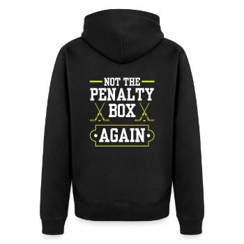 Banc de pénalité de hockey sur glace Banc de pénalité Joueurs de hockey sur glace - Veste à capuche bio Premium Unisexe - noir - Dos - Nico (187cm)