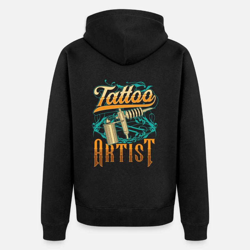 Tatoueur Tattoo Tattoo Tattoo Studio - Veste à capuche bio Premium Unisexe - noir