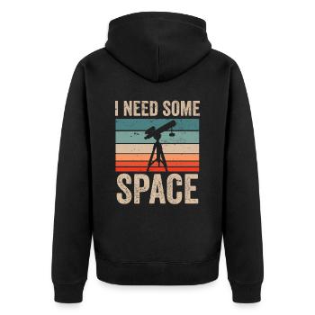 J’ai besoin d’un télescope de l’univers spatial - Veste à capuche bio Premium Unisexe - noir - Dos - Nico (187cm)