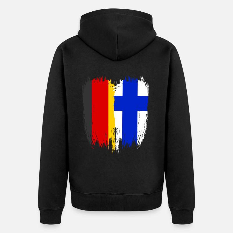 Allemagne Drapeau Finlande - Veste à capuche bio Premium Unisexe - noir