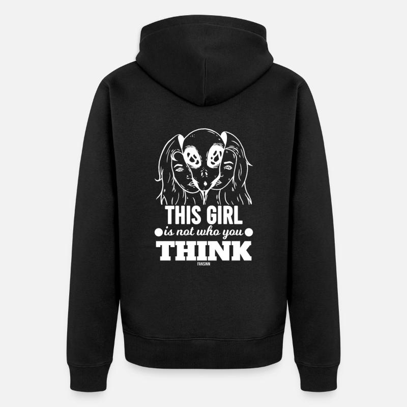 Alien - Unisex Premium Bio Zip Hoodie - Schwarz