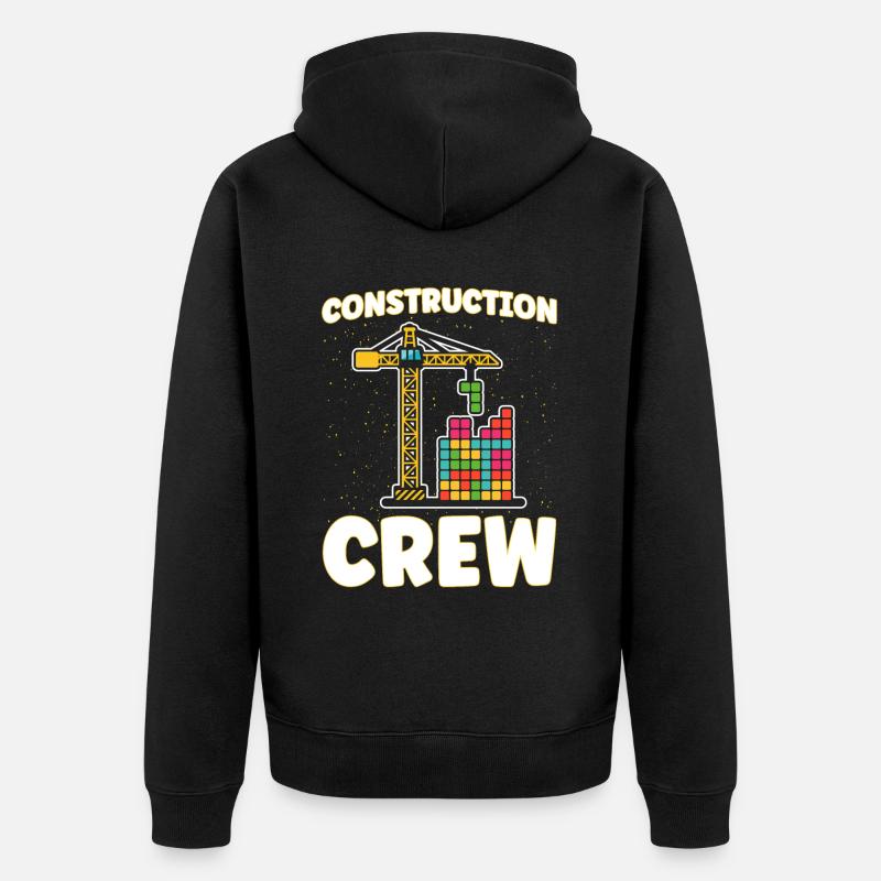 Crew clamping module module - Unisex Premium Organic Zip Hoodie - black