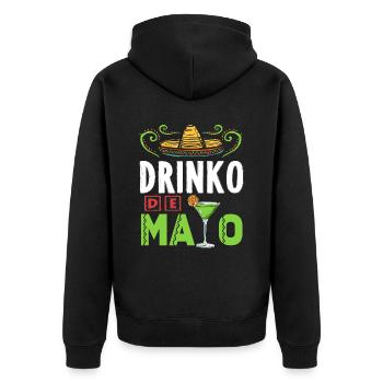 Tequila Cinco De Mayo Mexican Fiesta - Unisex Premium Organic Zip Hoodie - black - Back - Nico (187cm)