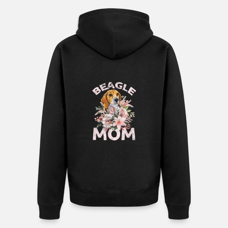 Beagle Maman - Veste à capuche bio Premium Unisexe - noir