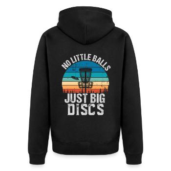 Drôle de disc golf cadeau pas de petites balles - Veste à capuche bio Premium Unisexe - noir - Dos - Nico (187cm)