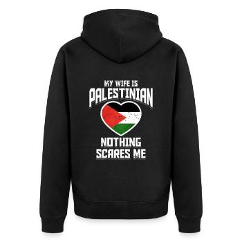 Palestinien - Veste à capuche bio Premium Unisexe - noir - Dos - Nico (187cm)