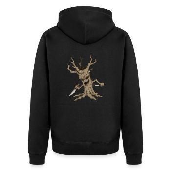 Monster Plants - Arbre au couteau d’horreur - Veste à capuche bio Premium Unisexe - noir - Dos - Nico (187cm)