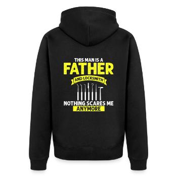 Lockpicking Expert Déverrouillage Service Lock Papa - Veste à capuche bio Premium Unisexe - noir - Dos - Nico (187cm)