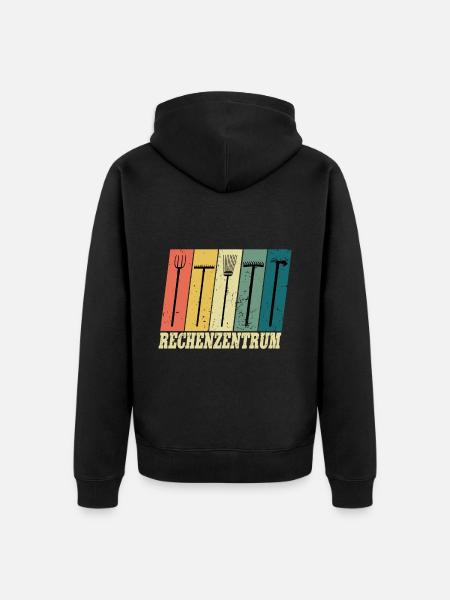 Garten Gärtner Rechenzentrum - Unisex Premium Bio Zip Hoodie - Schwarz