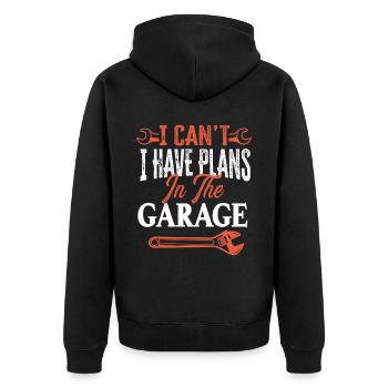 I can't I have plans in the garage profession - Unisex Premium Organic Zip Hoodie - black - Back - Nico (187cm)