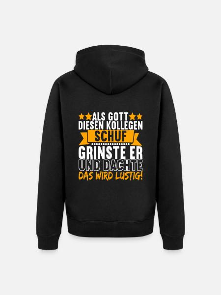 Abschiedsgeschenk Jobwechsel Kollege - Unisex Premium Bio Zip Hoodie - Schwarz