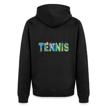 Raquette de tennis Joueur de tennis - Veste à capuche bio Premium Unisexe - noir - Dos - Nico (187cm)
