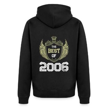 2006 best of - Veste à capuche bio Premium Unisexe - noir - Dos - Nico (187cm)