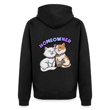 | propriétaire Chemise de chat mignonne | Tshirt Amoureux des Chats | - Veste à capuche bio Premium Unisexe - noir - Dos - Nico (187cm)