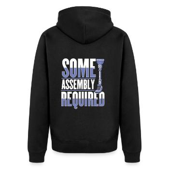 Bein Amputiert Arm Kämpfer Geschenk - Unisex Premium Bio Zip Hoodie - Schwarz - Hinten - Nico (187cm)