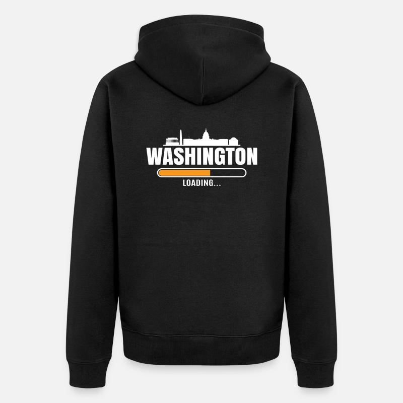 Horizon de Washington - Veste à capuche bio Premium Unisexe - noir