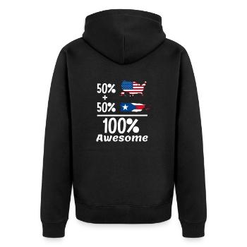 Portoricain traditionnel 50 America Rico 100 - Veste à capuche bio Premium Unisexe - noir - Dos - Nico (187cm)