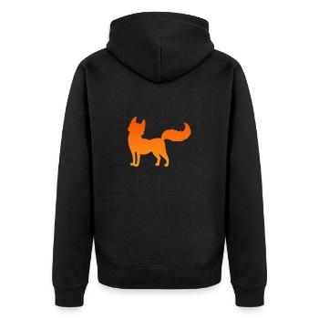 Fox Foxes Fox Forest Animal Forest Animal Gift - Unisex Premium Organic Zip Hoodie - black - Back - Nico (187cm)