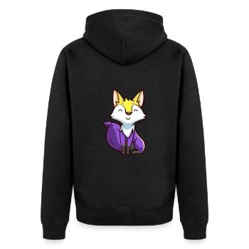 Fox Foxes Fox Forest Animal Forest Animal Gift - Unisex Premium Organic Zip Hoodie - black - Back - Nico (187cm)