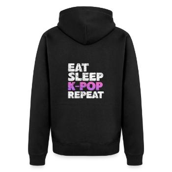 K-Pop Musique Coréenne Pop Corée Kpop Cadeau - Veste à capuche bio Premium Unisexe - noir - Dos - Nico (187cm)