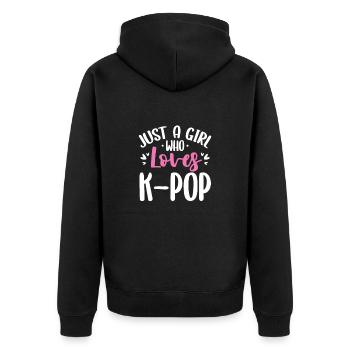 K-Pop - Veste à capuche bio Premium Unisexe - noir - Dos - Nico (187cm)