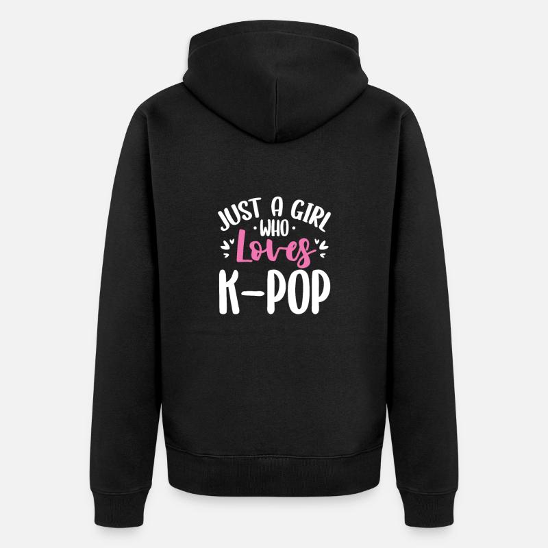 K-Pop - Veste à capuche bio Premium Unisexe - noir