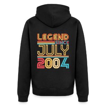 Juillet 2004 Enfin 18. - Veste à capuche bio Premium Unisexe - noir - Dos - Nico (187cm)